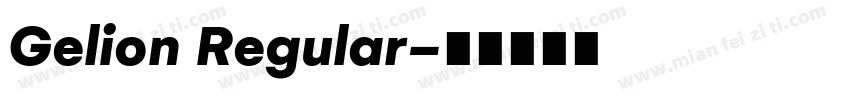 Gelion Regular字体转换
